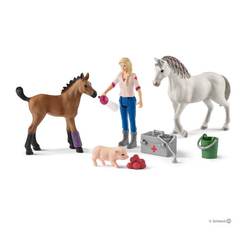 Schleich Vet visiting mare and foal 42486