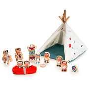 Lilliputiens Speelset Wigwam en Indianen