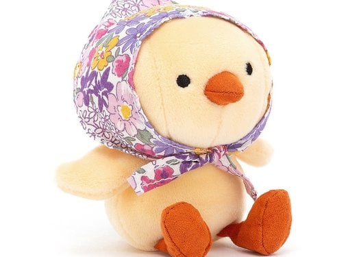 Jellycat Knuffel Kuiken Betty Bonnet Yellow Chick