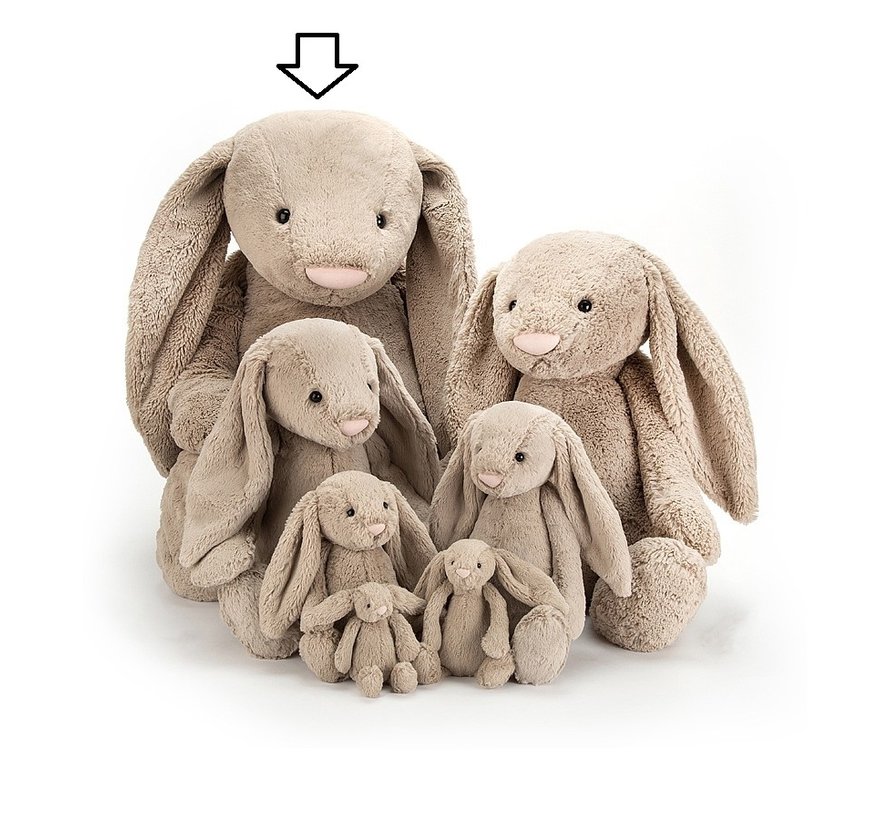 Knuffel Konijn Bashful Beige Bunny Very Big