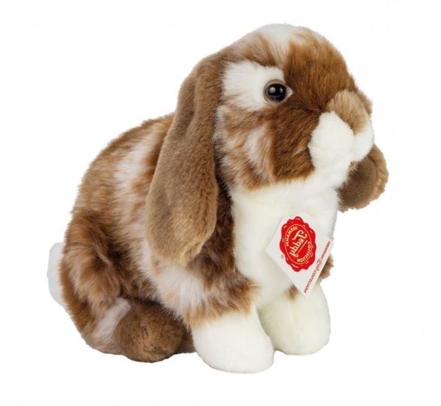 Stuffed Animal Hare Sitting Dark Brown