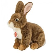 Hermann Teddy Stuffed Animal Hare Sitting Dark Brown 25 cm