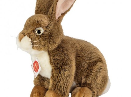 Hermann Teddy Knuffel Haas Zittend Donkerbuin 25 cm