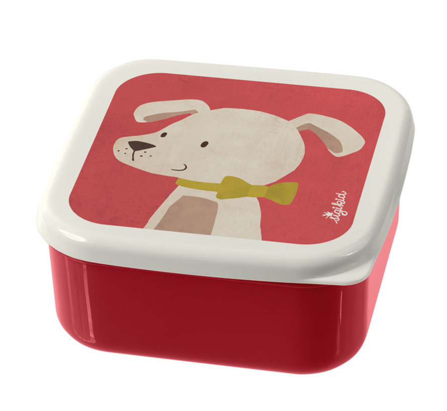 Lunchbox Snackbox Hond 3-delig