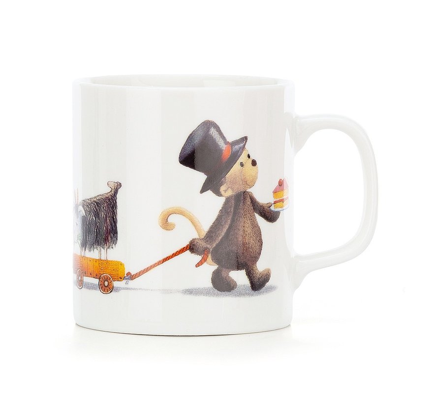 Servies Set Bashful Monkey Kom, Kopje en Bord