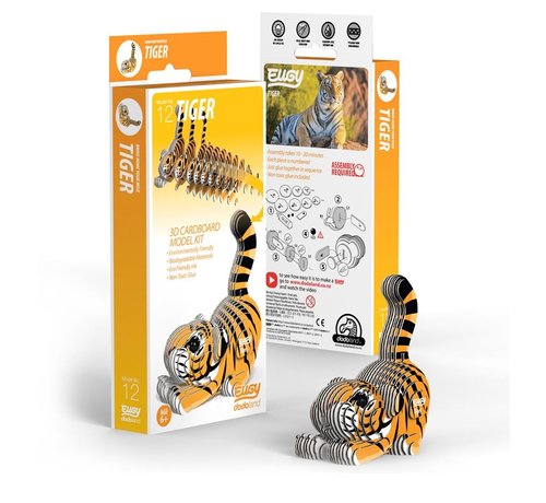 Eugy 3D Cardboard Model Kit Tiger