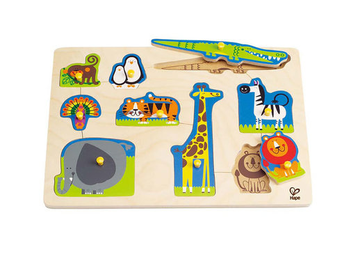 Hape Wild Animals Peg Puzzle