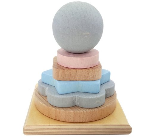 Hess Stapeltoren Hout Pastel