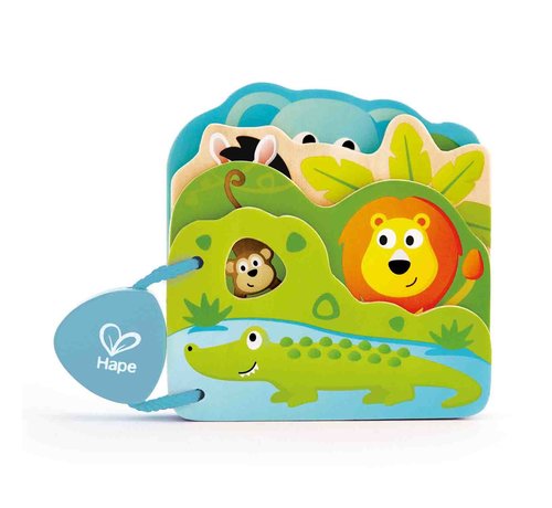 Hape Wilde Dieren Boek voor Baby's