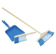 GOKI Plastic dustpan, handbroom and broom  Blue