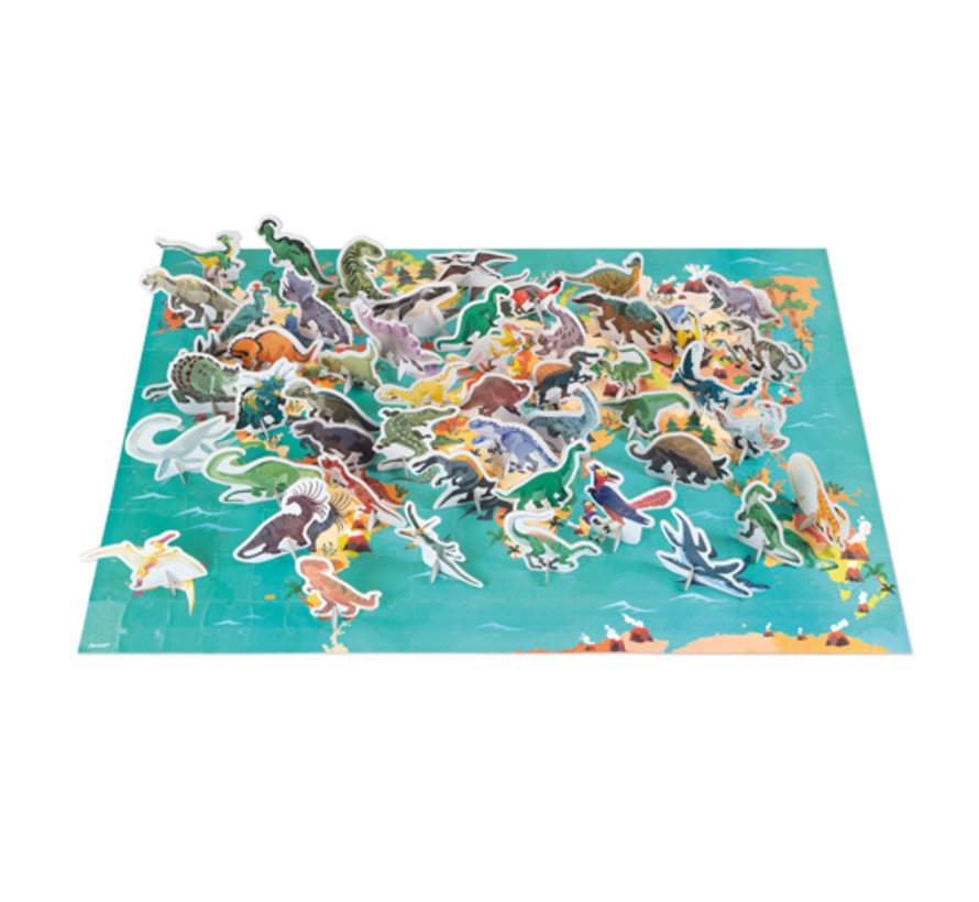 Reuzenpuzzel Educatief Dinosaurussen 200 pcs