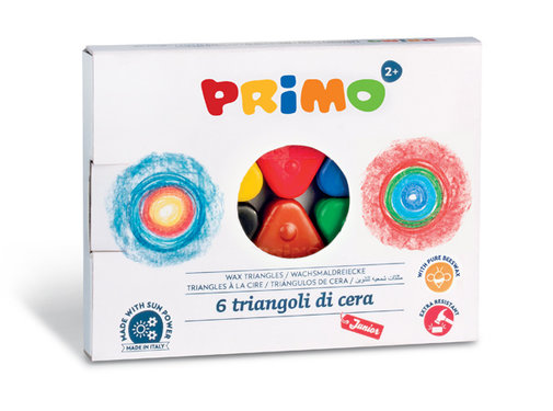 Primo Driehoek waskrijt zijde 50mm Set 6-delig in doos