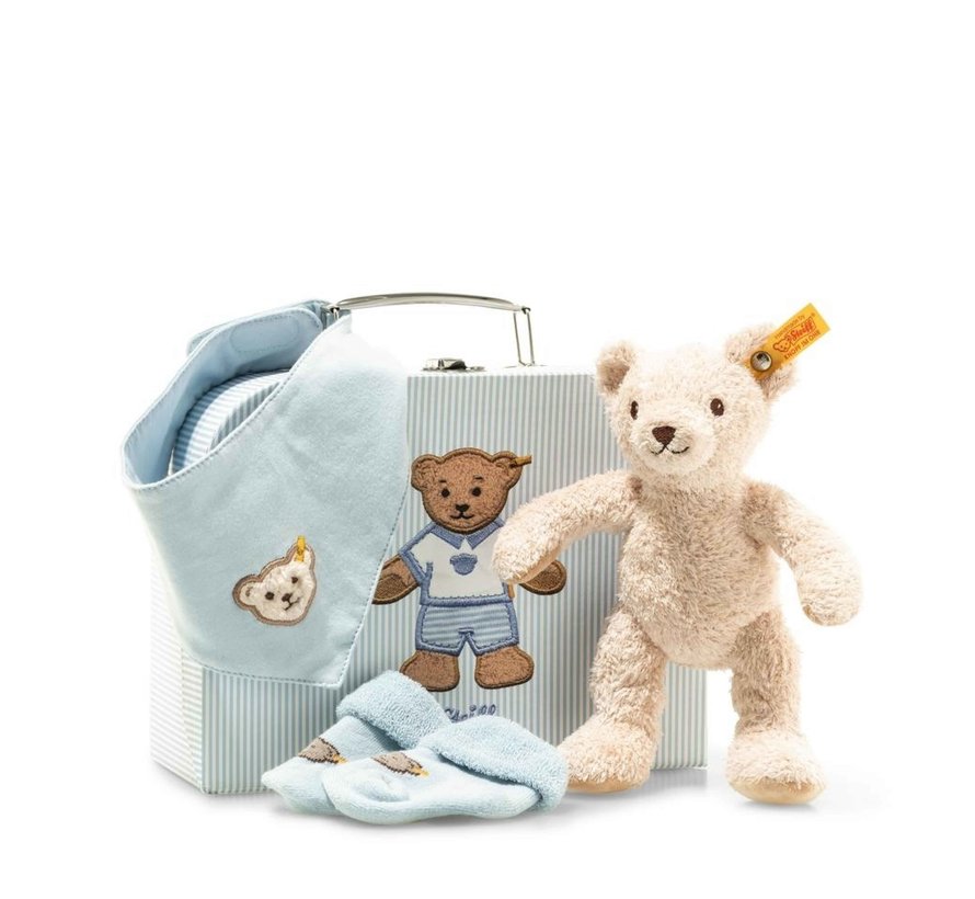 Geschenkset met Knuffel Blauw