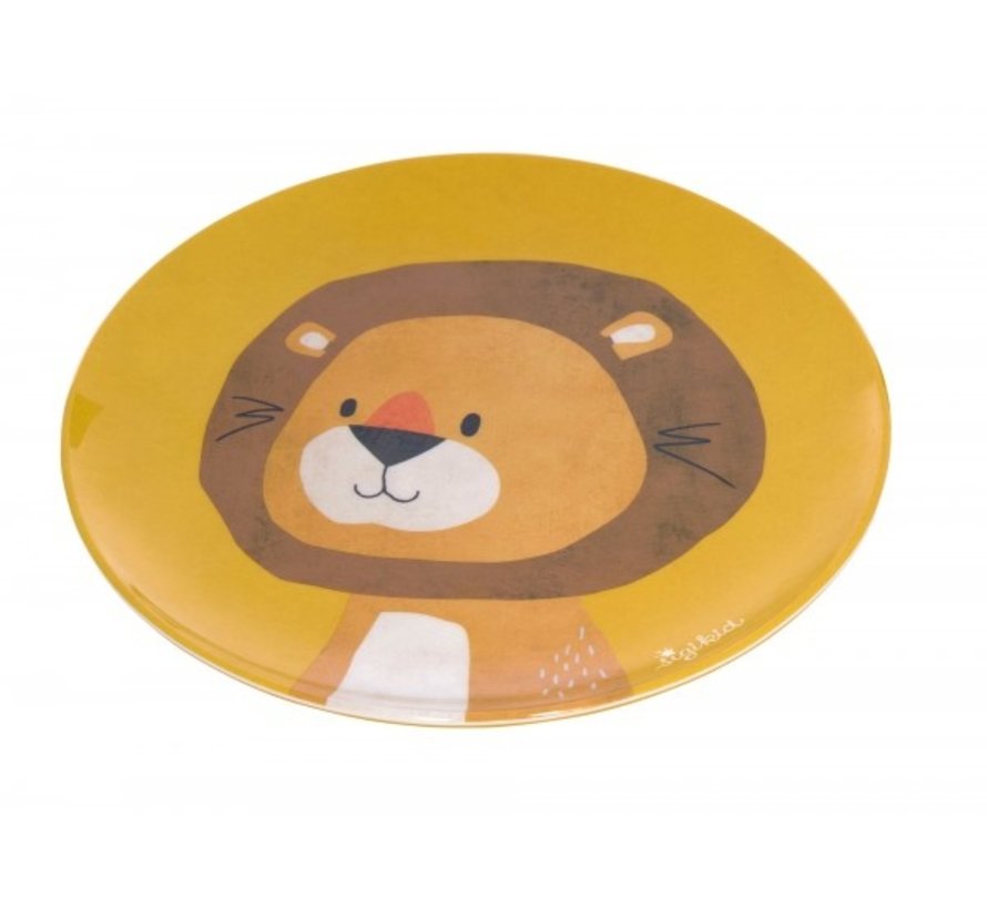 Melamine plate dog Lion