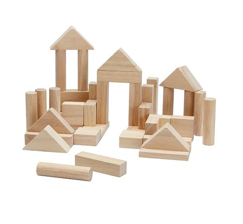 PlanToys Blokken Naturel 40-delig