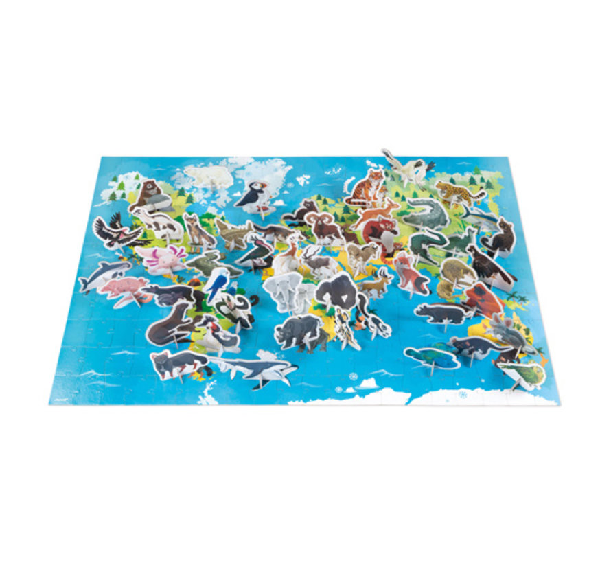 Puzzel Educatief Bedreigde Diersoorten 200 pcs