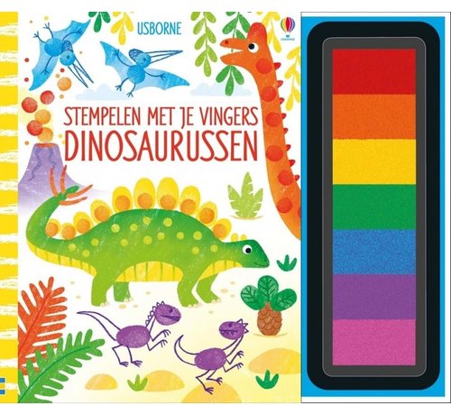 Uitgeverij Usborne Stempelen met je vingers - Dinosaurussen