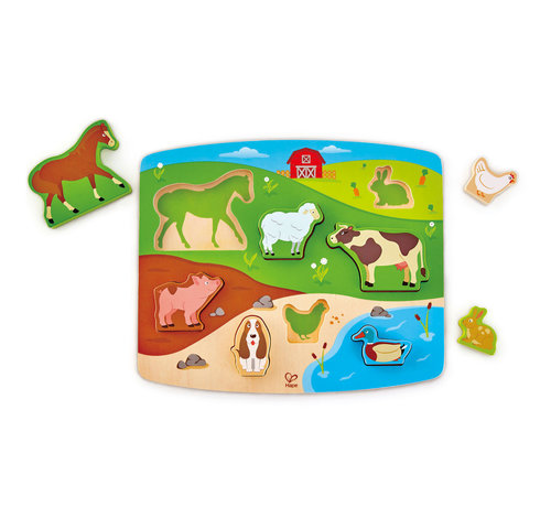 Hape Puzzel met Stadieren Boerderij