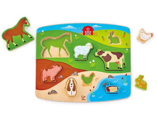 Hape Farm Animal Puzzle and Play