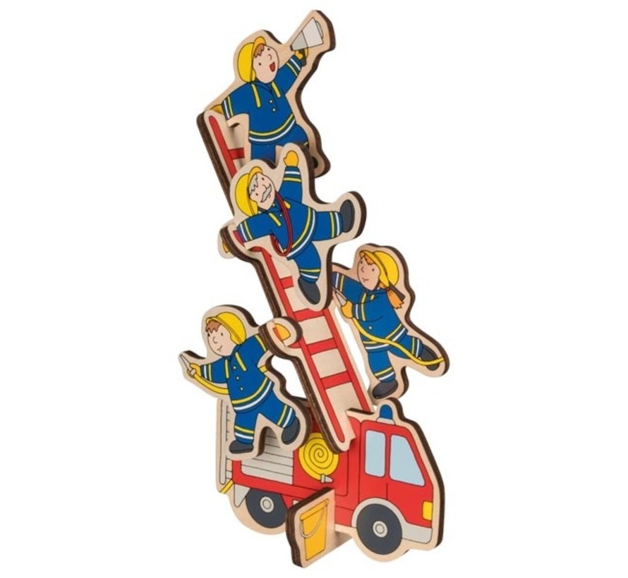 Stand-up puzzle fire department