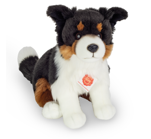 Hermann Teddy Stuffed Animal Dog Border Collie tri-color