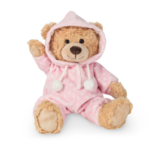 Hermann Teddy Knuffel Beer met Pyjama Roze