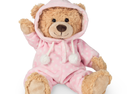 Hermann Teddy Knuffel Beer met Pyjama Roze