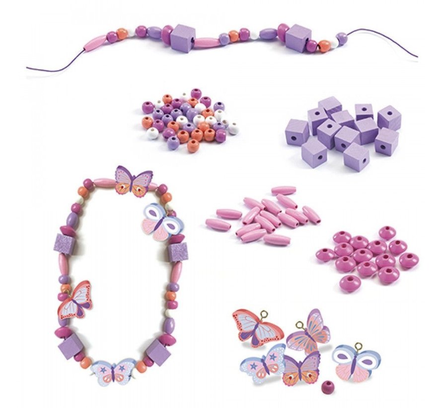 Wooden Beads Butterflies