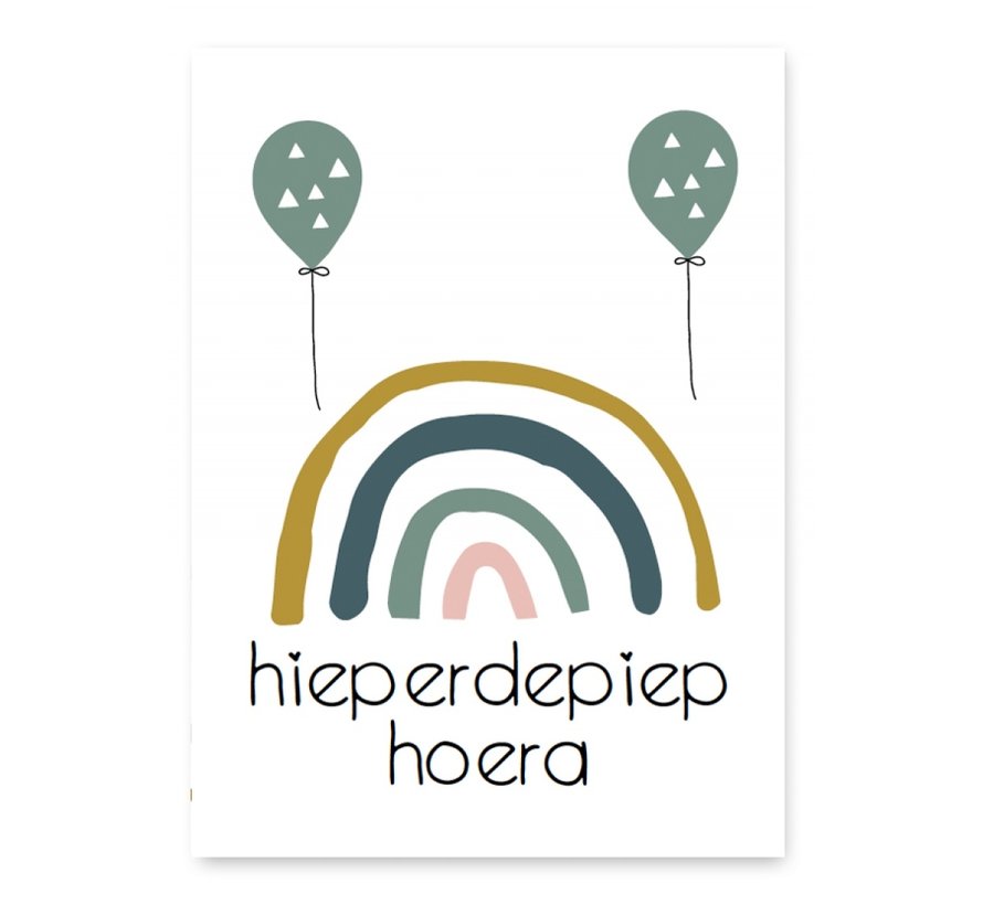 Wenskaart Hieperdepiep Hoera