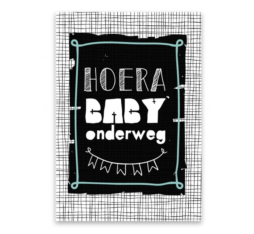 Wenskaart Hoera Baby Onderweg