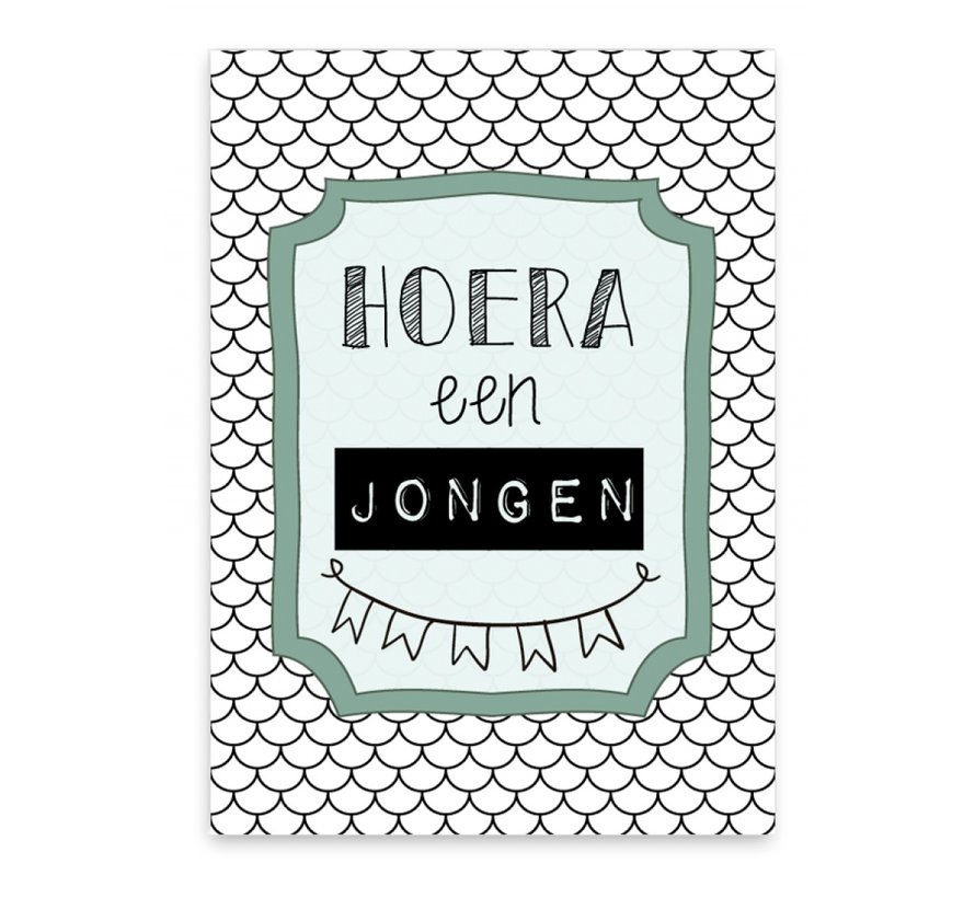 Wenskaart Hoera een Jongen