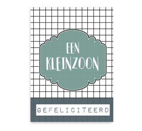 Pepermints Wenskaart Een Kleinzoon Gefeliciteerd