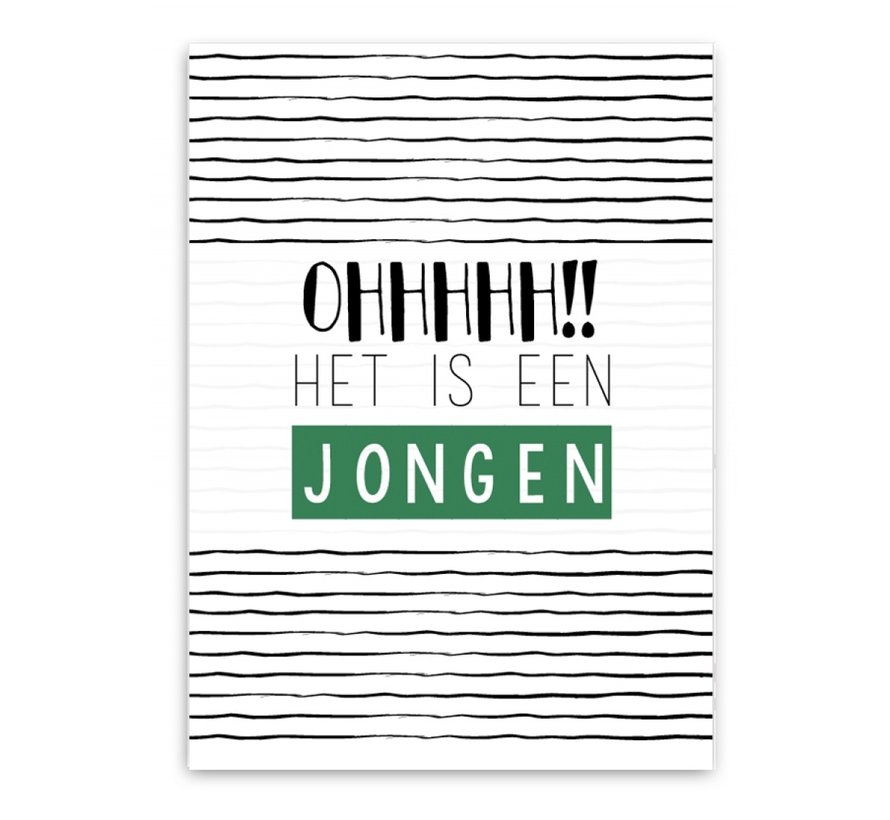 Wenskaart Ohhhhh!! Het is een Jongen