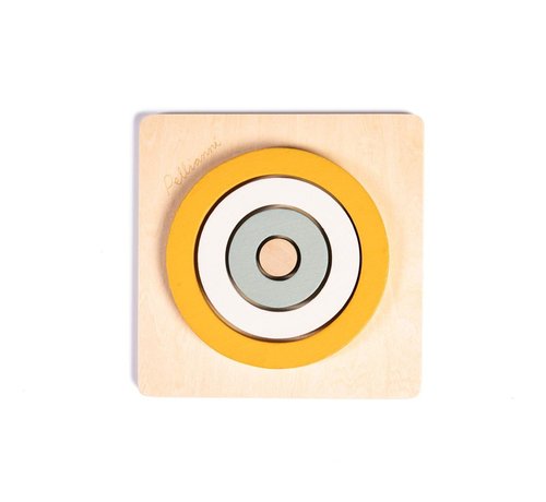 Pellianni Round Puzzle Mustard