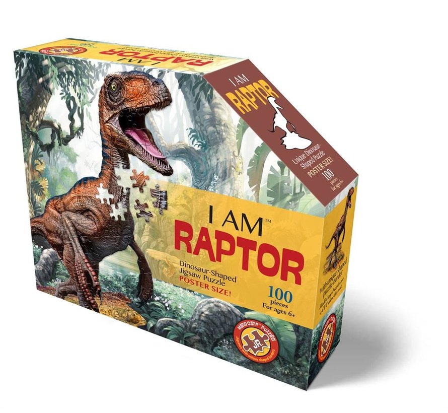 Puzzel Dino I AM Raptor 100pcs