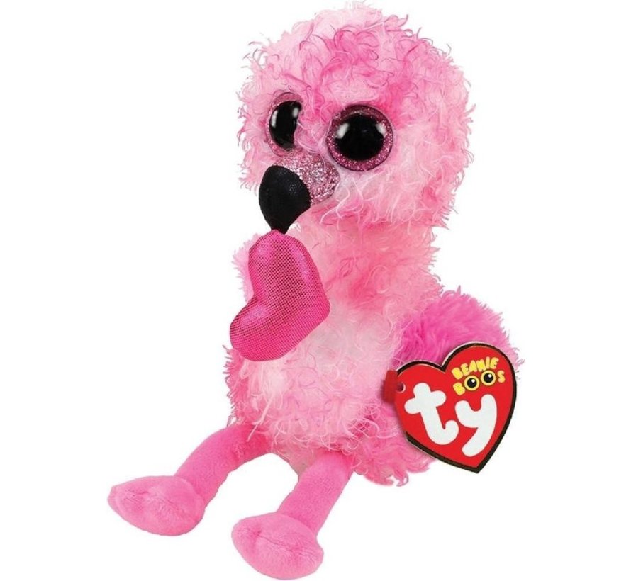 Beanie Boo's Dainty Heart Flamingo 15cm