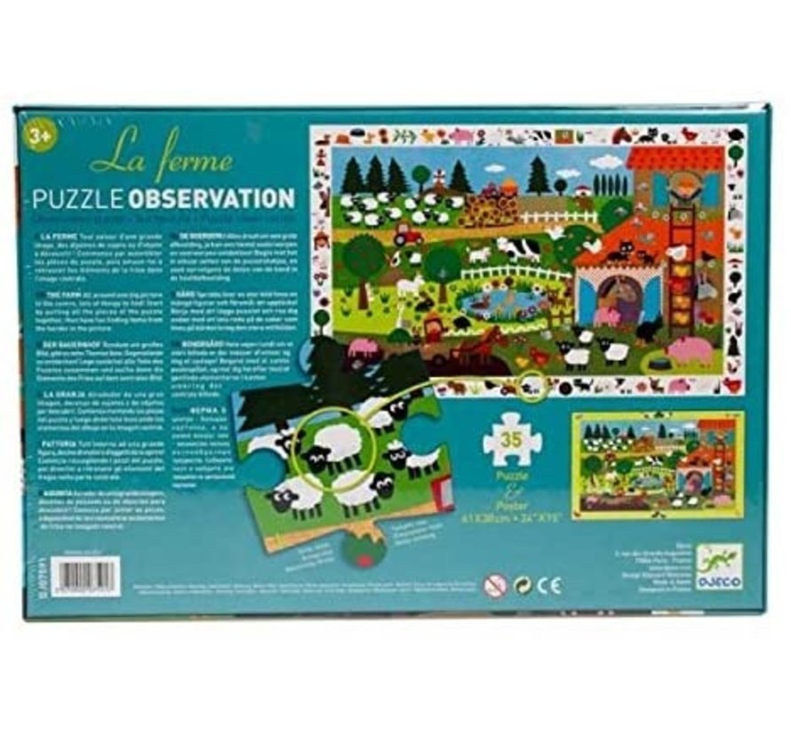 Observation Puzzle The Farm 35 pcs