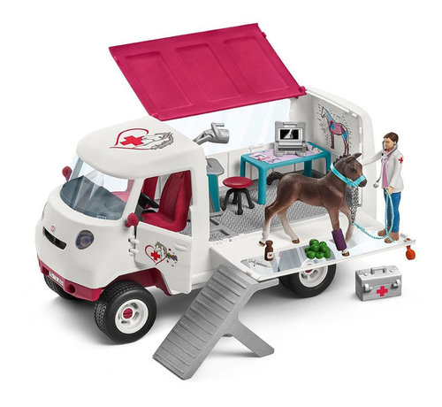 Schleich Speelset Mobiele Dierenarts met Veulen 42370