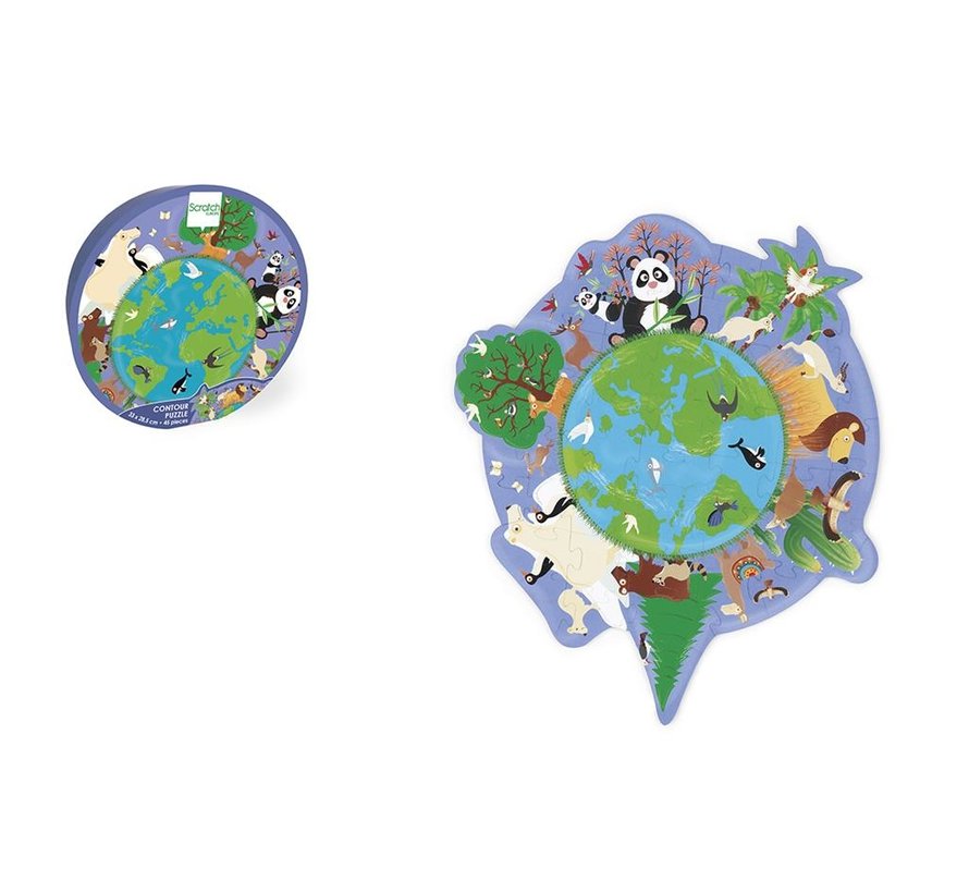 Contour Puzzel Wereld 45 pcs