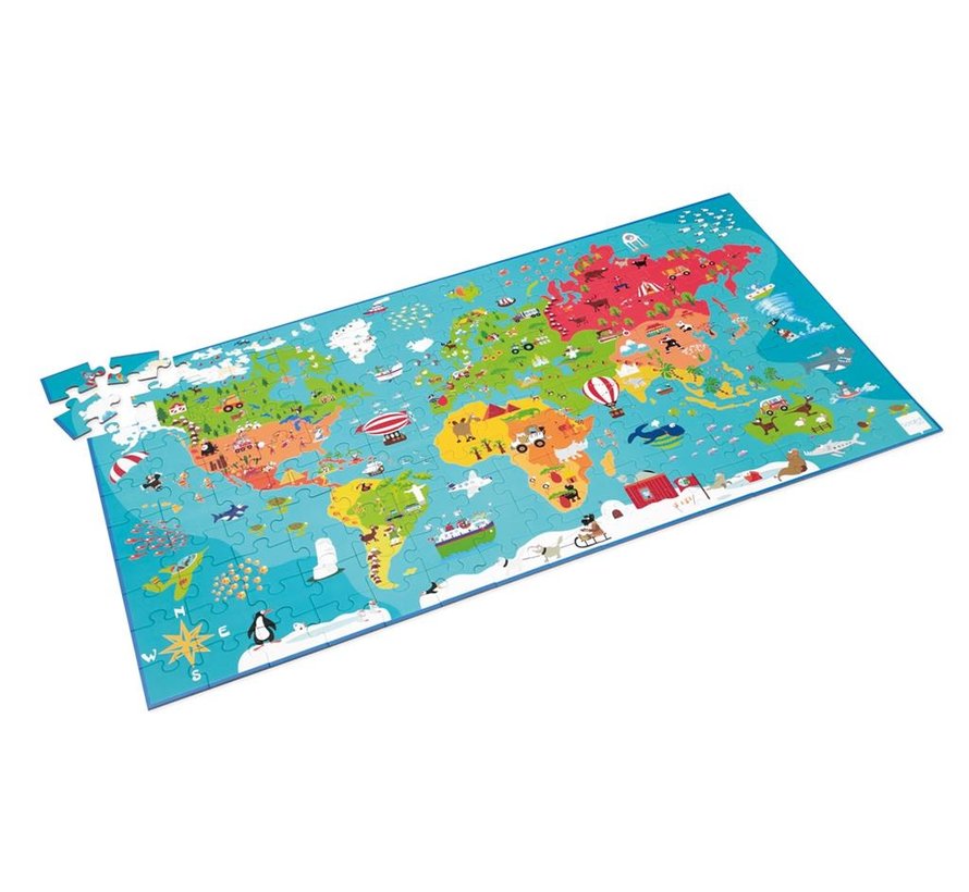 Puzzel Wereldkaart XXL 150 pcs