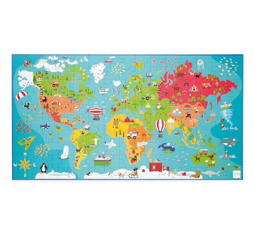 Puzzel Wereldkaart XXL 150 pcs