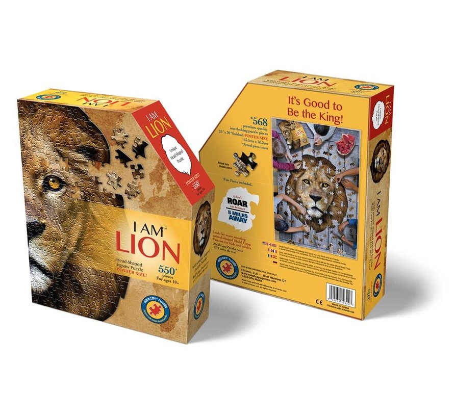Puzzel Leeuw I AM Lion Poster Size 550pcs