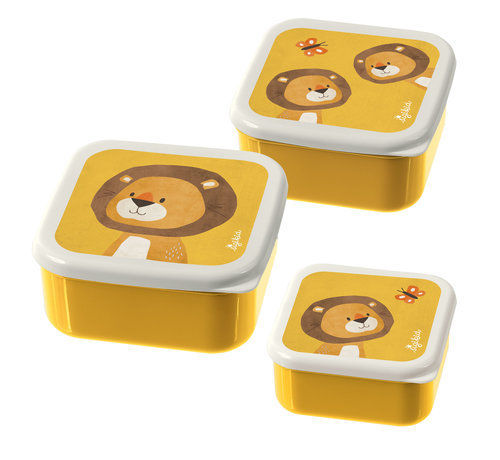 sigikid Lunchbox Snackbox Leeuw 3-delig