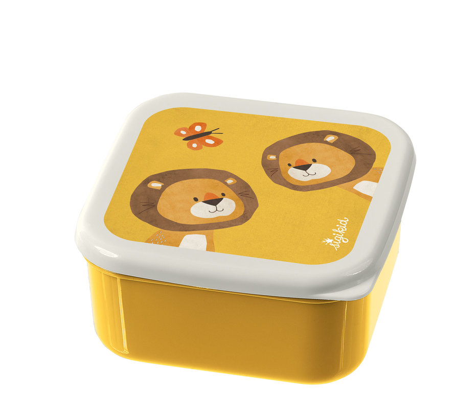 Three-piece set lunchbox lion