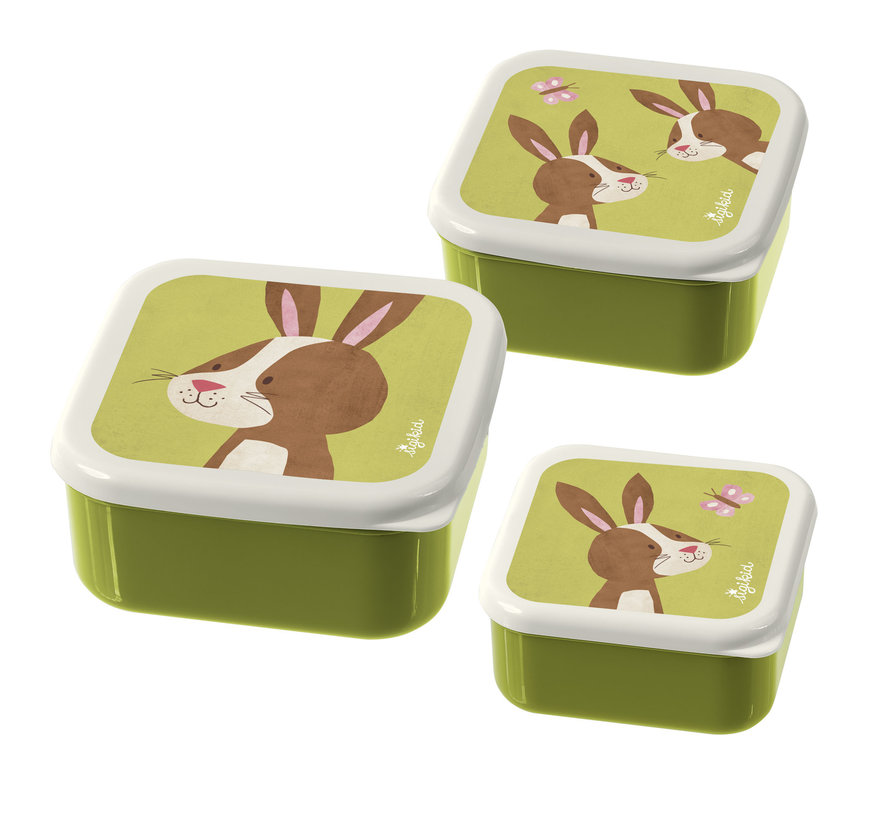 Three-piece set lunchbox rabbit