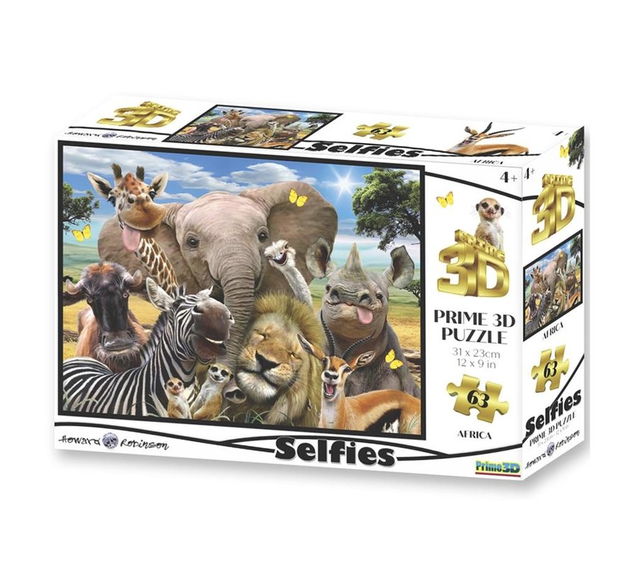 Puzzel 3D Afrika Selfie 63pcs
