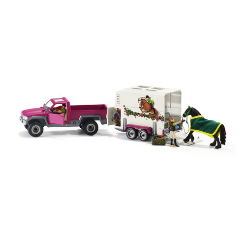 Schleich Pick Up met Paardenaanhanger 42346