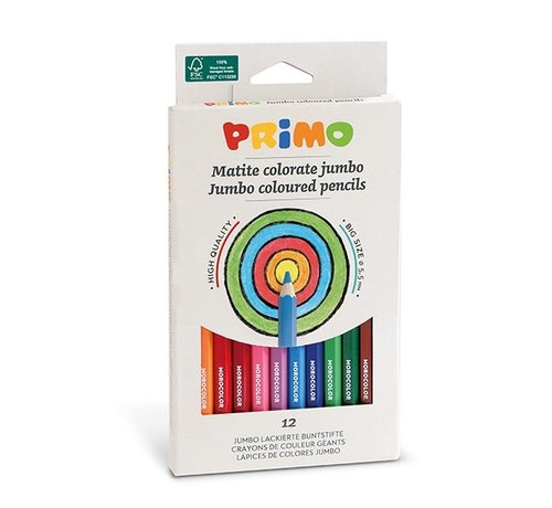 Primo Jumbo Coloured Pencils 12-pcs
