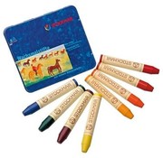 Stockmar Wax Crayons Tincase 8 Stick Waldorf Ass.