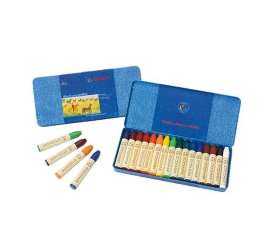 Wax Crayons Tincase 16 Stick